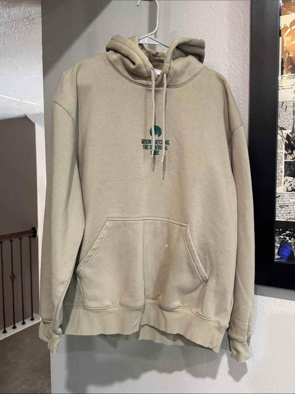 H&M  Hoodie with Green Chest Graphic